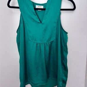 Anthropologie Maeve Green Sleeveless Blouse